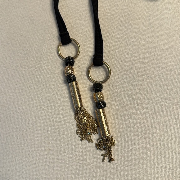 NWT Paul & Rade Black Bikini with Gold Tassels - Picture 3 of 6